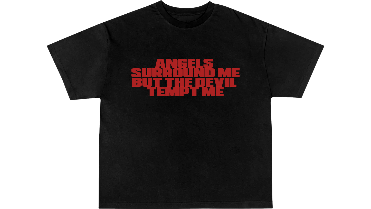ANGELS SURROUND ME - BLACK TEE